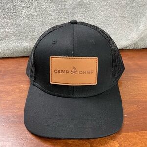 Camp Chef Black Mesh Trucker Hat Cap Snapback Adjustable Camping Outdoor